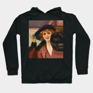 girl with stole and hat Hoodie